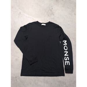 Monse Long Sleeve Shirt Men's L Cotton Spell Out Black